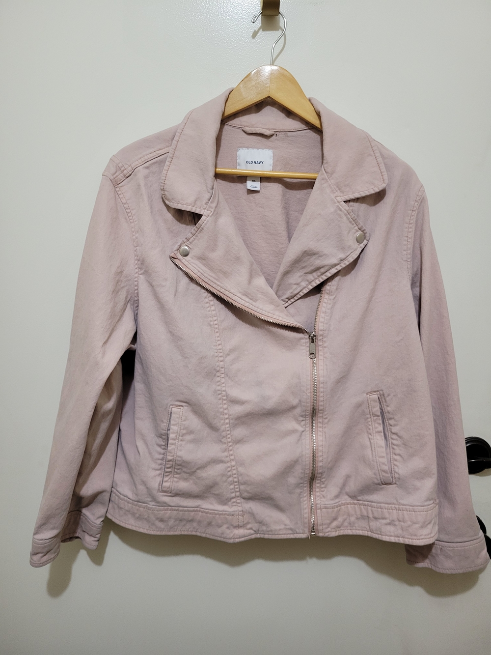 Old Navy Women's Blush Pink Moto Jacket - Size XXL